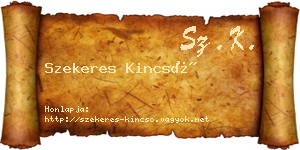 Szekeres Kincső névjegykártya